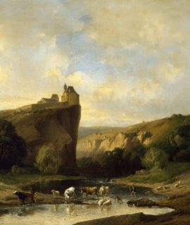 Paysage du sud à l'ancienne 70 x90 Cm