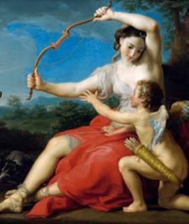 Psyché et cupidon de Daniel Trammer 100x70 cm