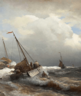 Le débarquement en mer agitée 70x50 Cm